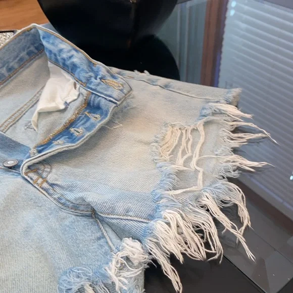 Aéropostale Distressed Shorts Button Fly 0 - Picture 5 of 8